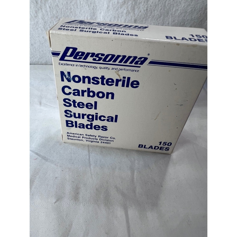 Personna Nonsterile Carbon Steel Surgical Blades 150 Count American Safety Razor